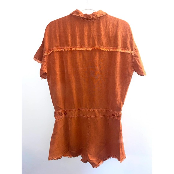 Young fabulous & broke Felix raw edge romper cute orange medium 0003 - Picture 8 of 11